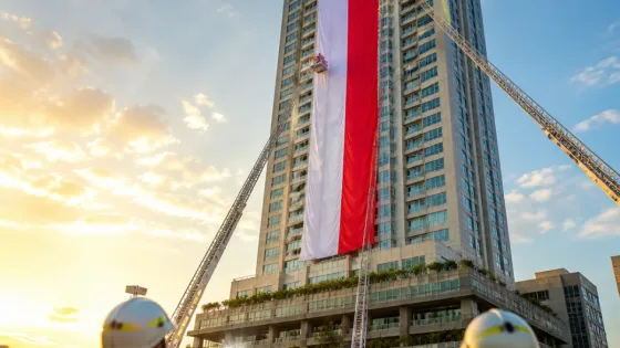 Depok Rayakan HUT ke-81 dengan Kain Merah Putih Raksasa di Margonda, Raih Penghargaan MURI