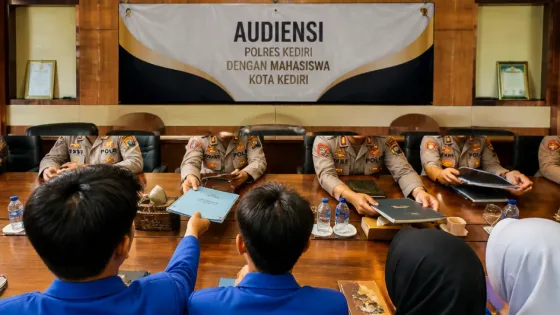 Kapolres dan BEM Kediri Raya Perkuat Komunikasi untuk Jaga Keamanan Kota Kediri