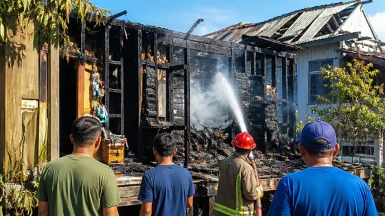 Kebakaran di Banjar Indah Permai Banjarmasin, Lansia 70 Tahun Ditemukan Tewas