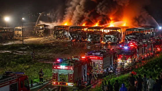 Kebakaran Hanguskan 50 Bus di Pangkalan Sinar Jaya, Warga Cikarang Terkejut