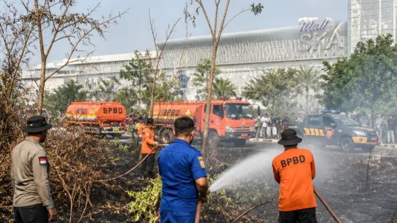Kebakaran Lahan di Depan Mall SKA Picu Keprihatinan Warga Pekanbaru