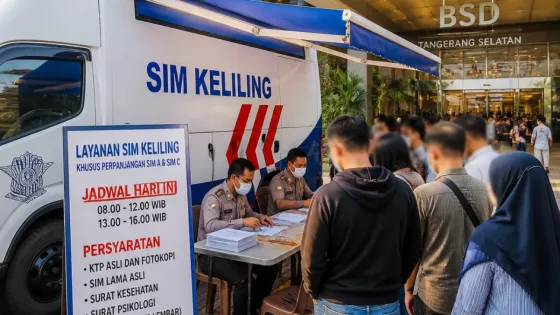 Layanan SIM Keliling Senin–Minggu Siap Layani Warga Tangerang Selatan, Ini Jadwal dan Syaratnya