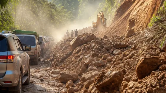 Longsor Akibat Gempa M 7,7 Putus Akses Jalan Trans Flores di Sekitar Ende