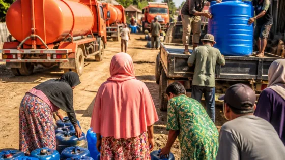 Musim Kemarau, 48 Desa di Banjar Kekeringan dan BPBD Salurkan 1,9 Juta Liter Air