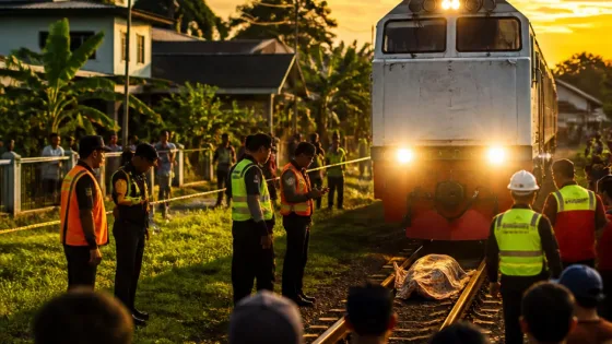 Perempuan Tak Dikenal Tewas Tertabrak Kereta di Banjar, Warga Heboh di Sekitar Rel