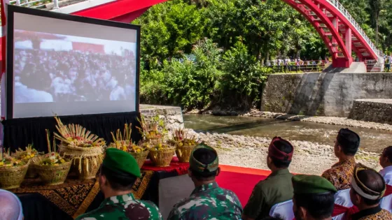 Peresmian Jembatan Garuda Merah Putih di Bukit Batu Diharapkan Permudah Akses Warga