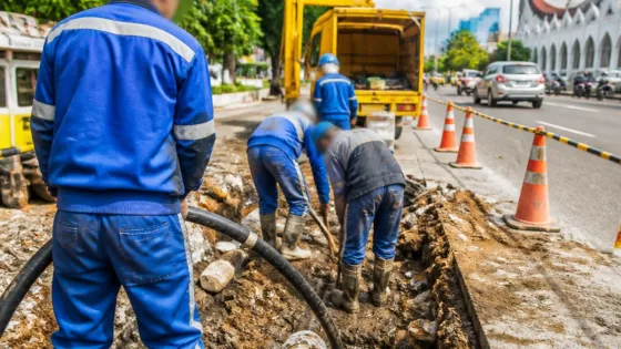 Perumda AM Padang Turunkan Tim Siaga untuk Perbaikan Pipa SR di Jalan Rasuna Said