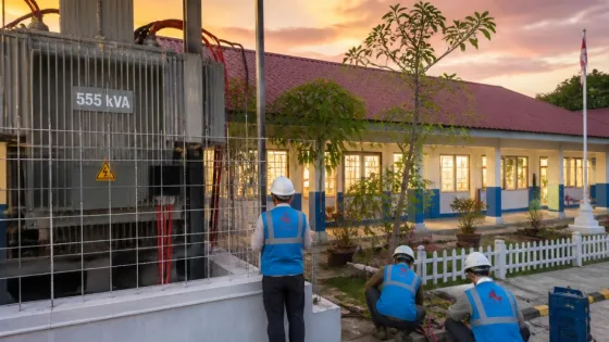 PLN Nyalakan Listrik 555 kVA untuk Sekolah Rakyat di Mamuju, Dukung Pembelajaran