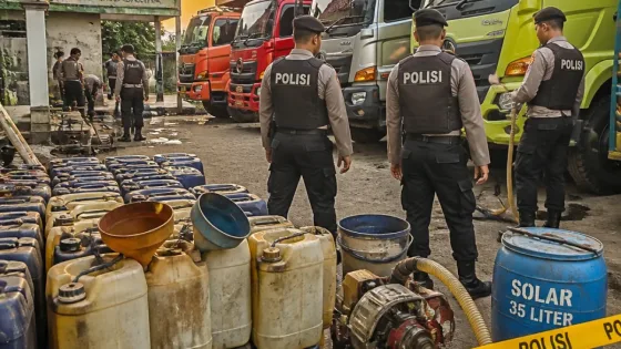 Polda Banten Tangkap Dua Tersangka Penimbun Solar Subsidi di Serang