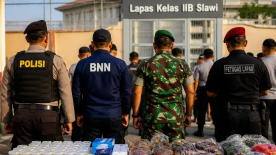 Polres Tegal Gelar Razia dan Tes Urine di Lapas Slawi untuk Cegah Peredaran Barang Terlarang