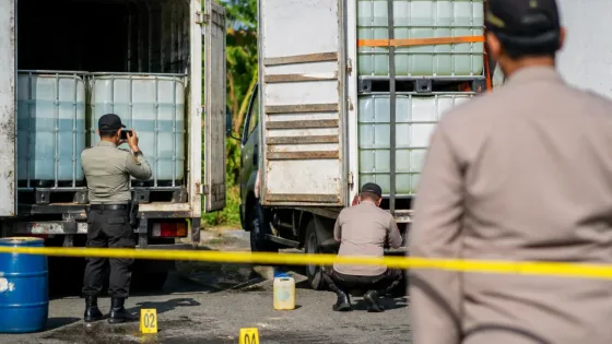 Polresta Bandar Lampung Amankan Dua Mobil Boks Modifikasi yang Diduga Menimbun BBM