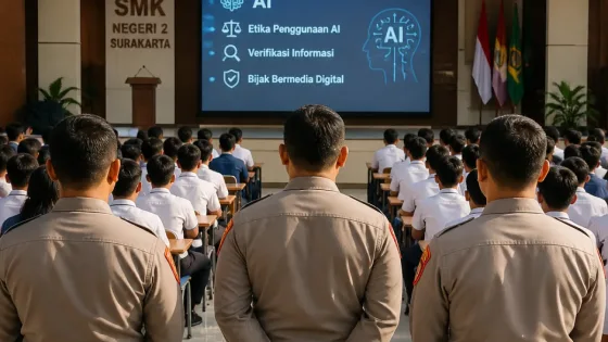 Polresta Surakarta Latih Pelajar SMK 2 Surakarta Memahami Manfaat dan Risiko AI