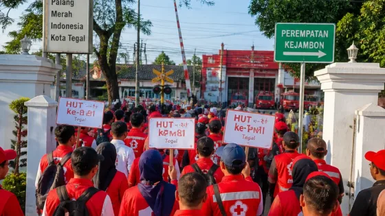 Ribuan Warga Ikuti Jalan Sehat HUT ke-81 PMI di Tegal