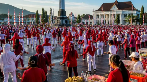 Sofifi Rayakan Kemerdekaan dengan "Senam Merdeka" yang Hadirkan Ribuan Warga
