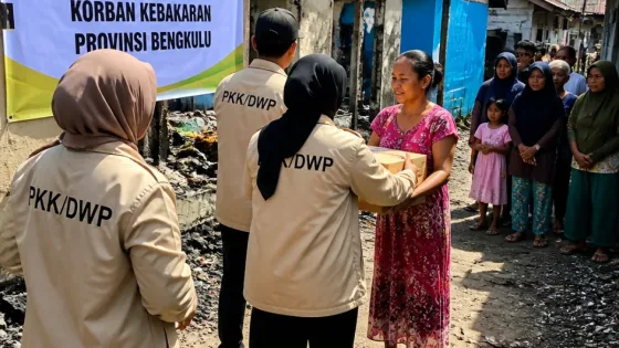 TP PKK dan DWP Provinsi Bengkulu Turun Tangan Bantu Korban Kebakaran di Lima Lokasi
