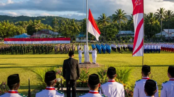 Tual Gelar Upacara Detik-Detik Proklamasi Ke-81 dengan Nuansa Kebersamaan