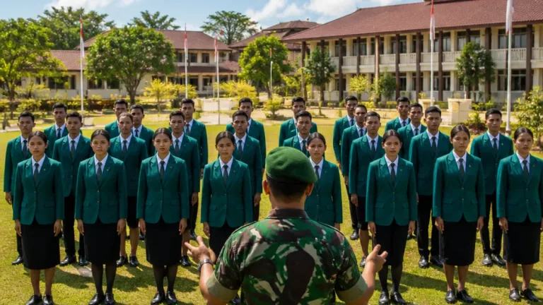 Babinsa Koramil Ende Latih 31 Mahasiswa Uniflor PBB untuk Persiapan HUT RI ke-81