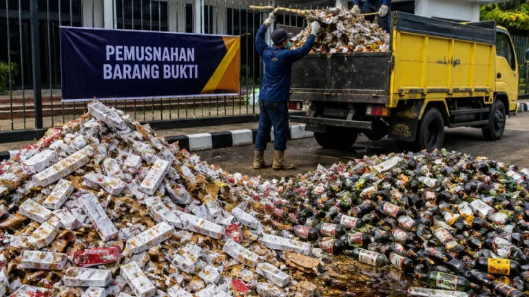 Bea Cukai Sampit Musnahkan 799.440 Batang Rokok dan 4.200 Liter MMEA Ilegal