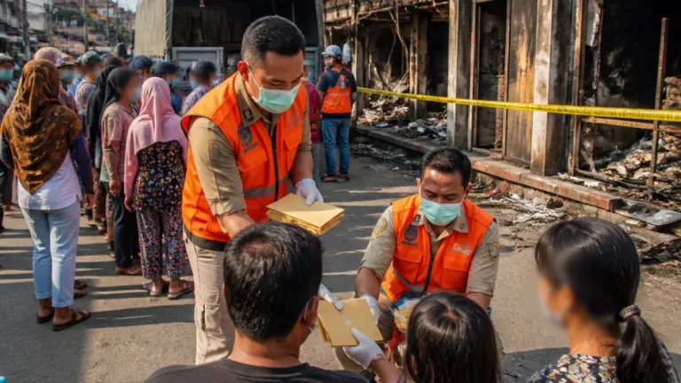 Bekasi: Gubernur Jabar Pantau dan Serahkan Bantuan Korban Kebakaran SPBE Cimuning