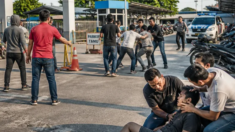 Bentrokan di Depan PT IBP Dumai: Dua Warga Luka, Sengketa Pajak Parkir Jadi Pemicu