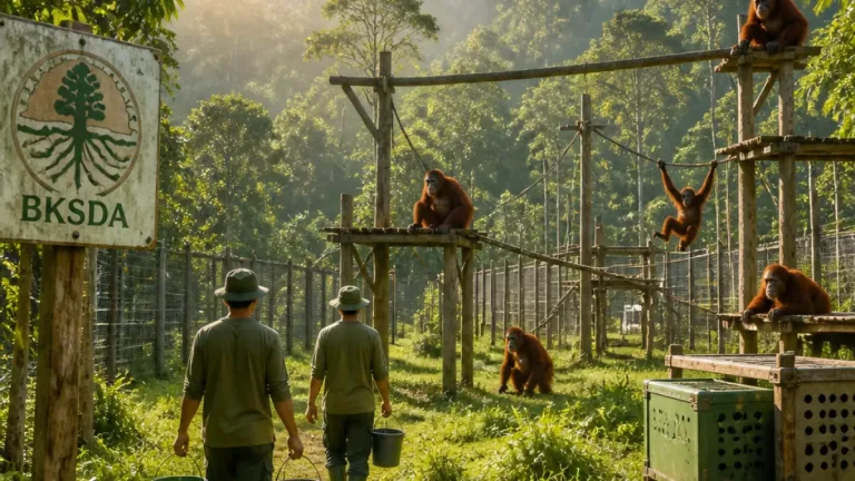 BKSDA Jambi Rehabilitasi Lima Orangutan Sumatera Hasil Penyelamatan dari Riau dan Sumut