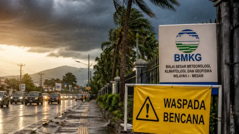 BMKG Imbau Waspada Hujan Disertai Angin Kencang di Sejumlah Wilayah Sumut Besok