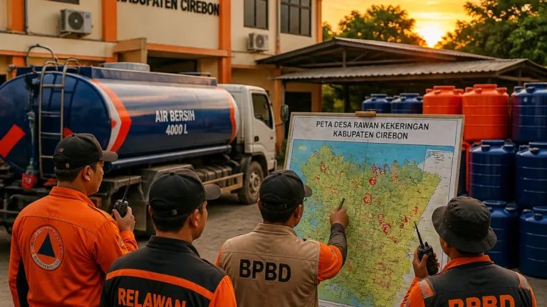 BPBD Cirebon Siagakan Armada dan Toren untuk Antisipasi Kekeringan