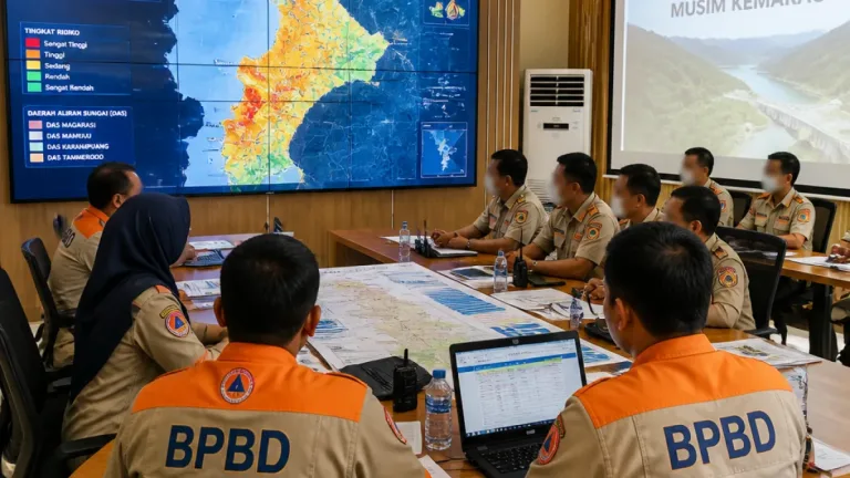 BPBD Sulbar dan Mamuju Tengah Perkuat Kesiapsiagaan Hadapi Musim Kemarau Panjang