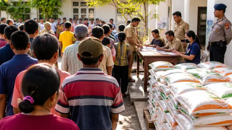 Bulog Salurkan Ribuan Ton Beras Bantuan Pangan bagi Warga Kupang