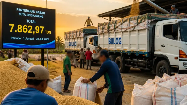 Bulog Singkawang Lampaui Target, Serap 7.862,97 Ton Gabah untuk Stok Pangan Singbebas
