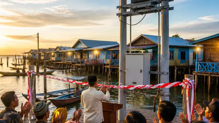 Bupati Sangihe Resmikan Listrik 24 Jam di Kampung Beeng Laut, Pelayanan Warga Ditingkatkan