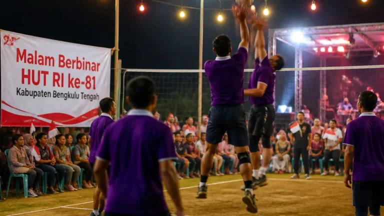 Bupati Turun Lapangan: OPD Bengkulu Tengah Adu Sportivitas pada Malam Berbinar HUT RI ke-81