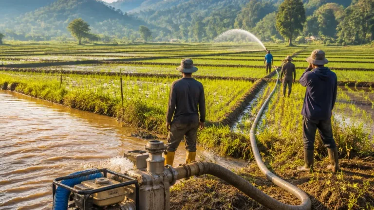 BWS Sumatera VI Salurkan Air Irigasi untuk Sawah Terdampak Kekeringan di Sungai Penuh