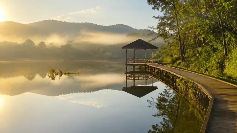 Danau Aco di Kutai Barat: Tenang di Antara Perbukitan dan Hutan Tropis