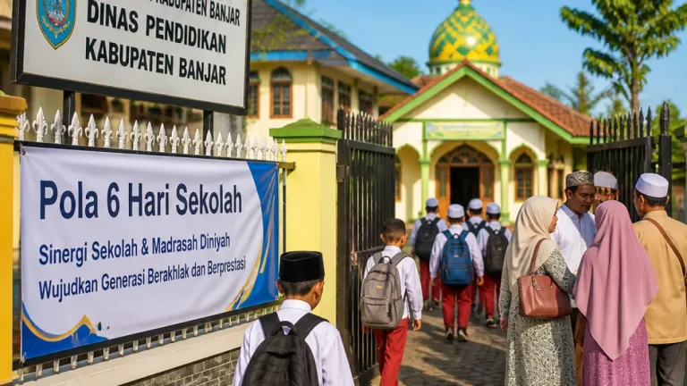 Disdik Banjar Tegaskan Sekolah di Bawah Pemkab Tetap Enam Hari, Ruang Diniyah Dipertahankan