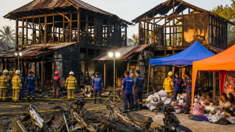 Dua Rumah Kontruksi Kayu di Lhokseumawe Ludes Terbakar, Dua Keluarga Mengungsi