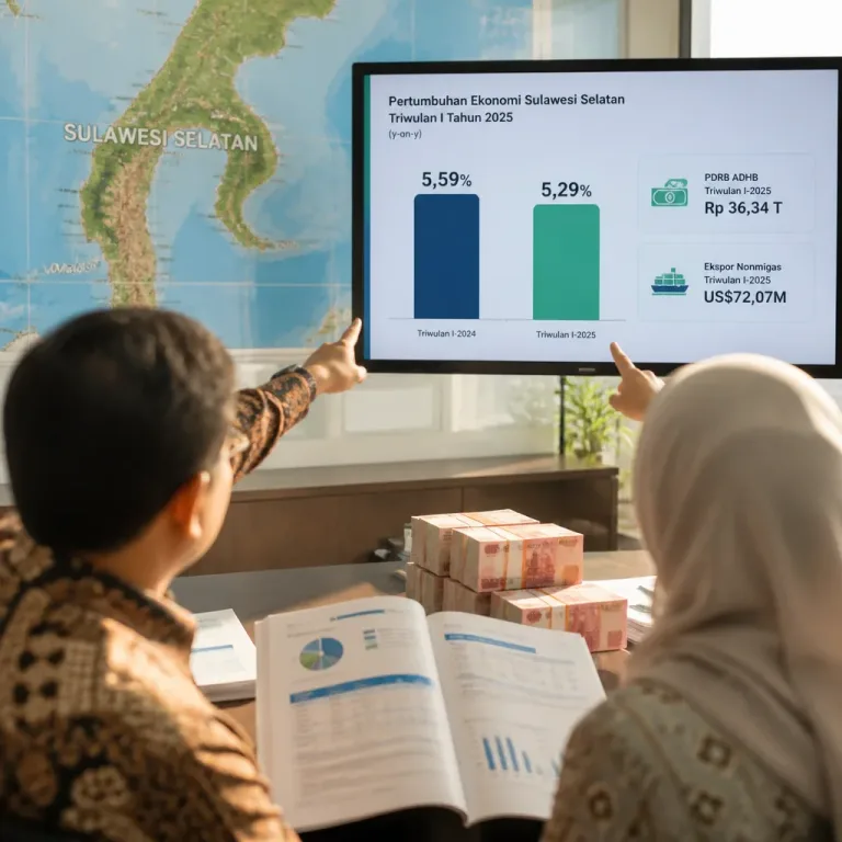 Ekonomi Sulsel Tumbuh 5,59% pada Triwulan II-2026, Mengungguli Rata-Rata Nasional