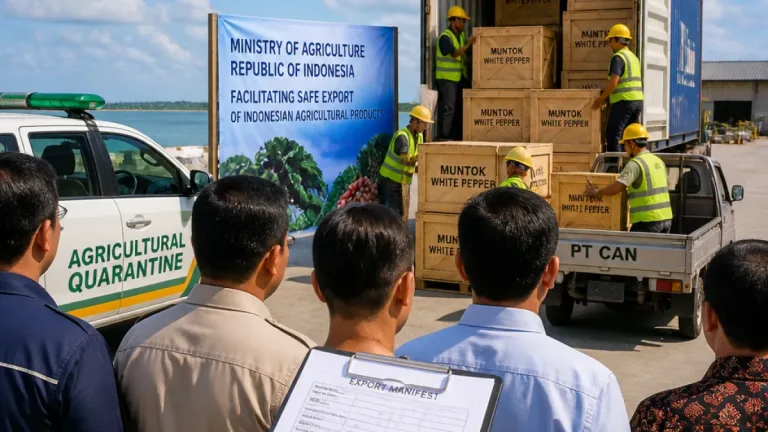 Ekspor 8,2 Ton Lada Putih Bangka Belitung ke Belanda Dorong Perluasan Pasar UMKM