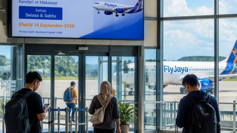 FlyJaya Ubah Jadwal Rute dari dan ke Kendari, Perubahan Efektif 14 September 2026