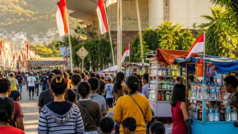 Gerak Jalan HUT RI di Maumere Dongkrak Pendapatan Pedagang Asongan