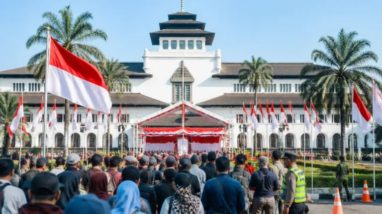 Gubernur Dedi Mulyadi Pindahkan Upacara HUT ke-81 Jabar ke Halaman Gedung Sate