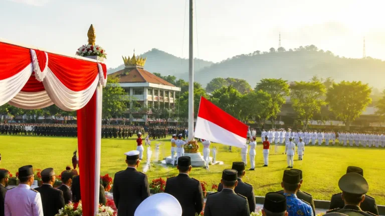 Gubernur Mirza Pimpin Upacara HUT ke-81 RI di Lampung, Tekankan Semangat Berdaulat
