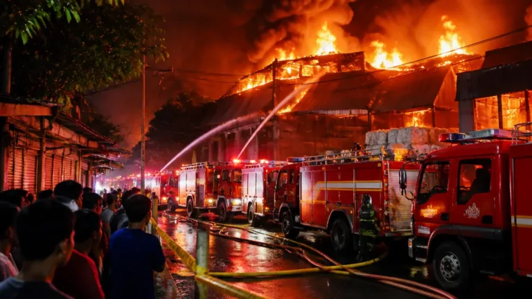 Gudang Peralatan Rumah Tangga Terbakar di Gianyar, Pemadam Turunkan Sembilan Unit