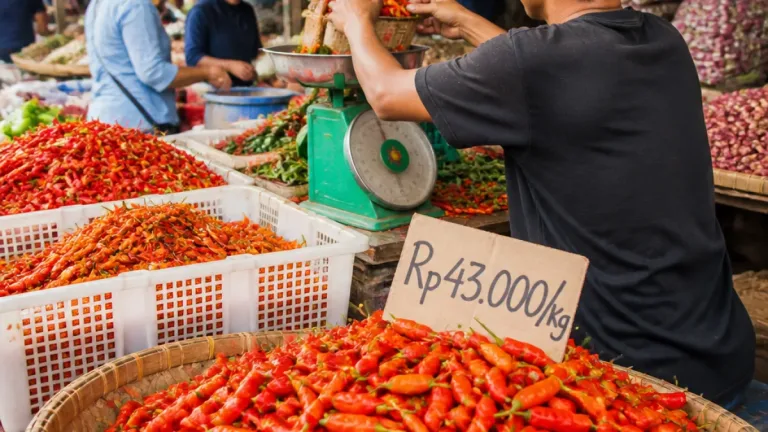 Harga Cabai di Kediri Naik Lagi, Rawit Merah Sentuh Rp43.000 per Kg