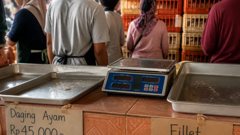 Harga Daging Ayam di Sungailiat Melonjak hingga Rp50.000 per Kilogram, Pedagang dan Pembeli Tertekan