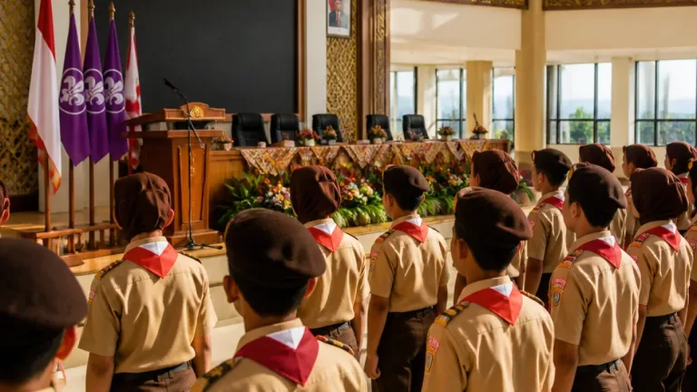 Hendri Arnis Pimpin Mabicab Pramuka Padang Panjang dan Lepas 32 Peserta ke Jamnas