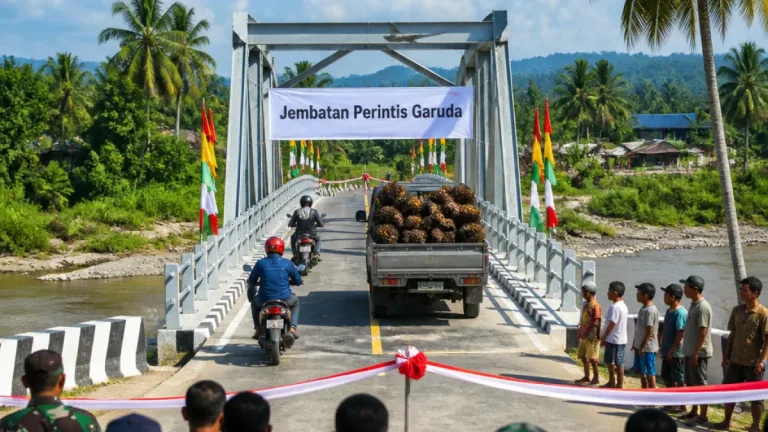 Jembatan Perintis Garuda di Desa Ipi Resmi Dibuka, Akses dan Distribusi Hasil Perkebunan Lebih Lancar