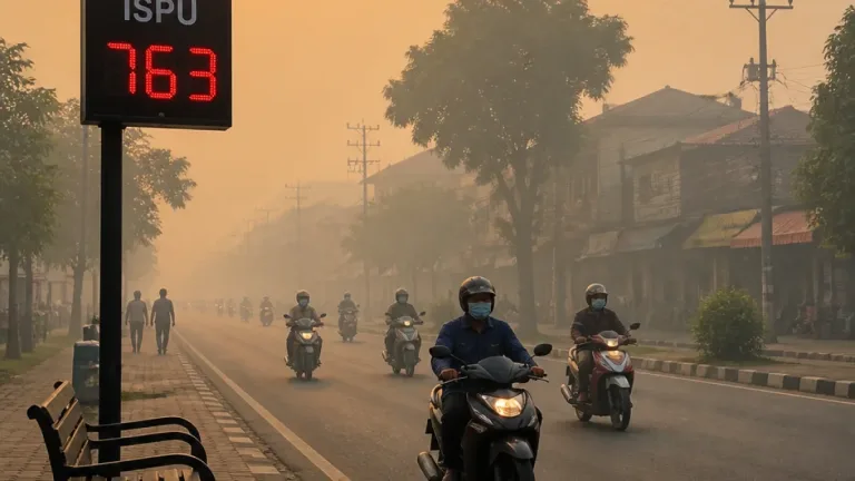 Kabut Asap Karhutla Selimuti Sampit, Jarak Pandang 100 Meter dan ISPU Capai 763