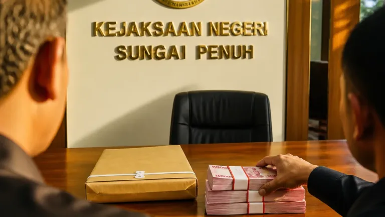 Kades Tanjung Tanah Kembalikan Rp186 Juta ke Kejari Sungai Penuh, Janji Lanjutkan Pengembalian