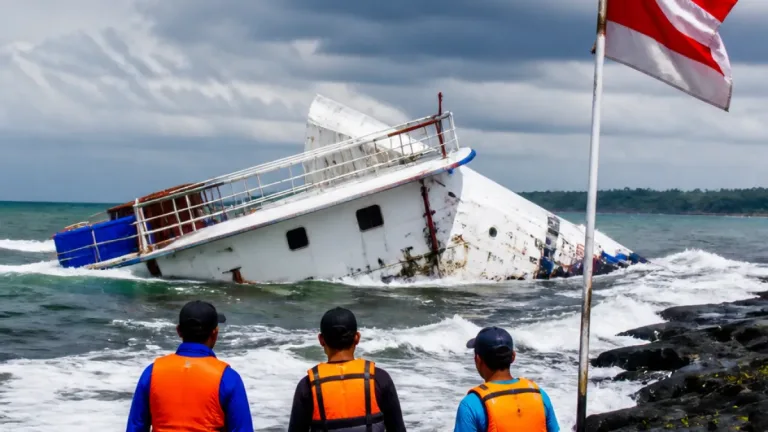 Kapal Kargo Tenggelam di Pantai Padang Galak, BMKG: Gelombang Tinggi Masih Mengancam